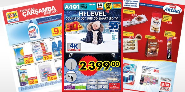 A101, ŞOK ve BİM fırsat ürünleri / 13-19