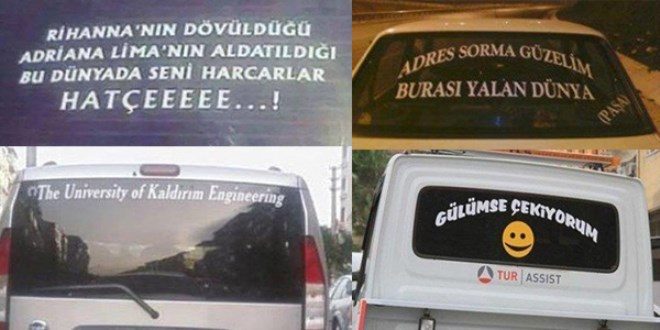 En komik araba yazıları!