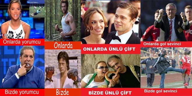 'Onlarda - bizde' caps'leri!