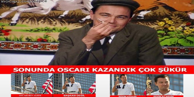 Leonardo DiCaprio Oscar alınca caps konusu oldu!