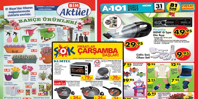 A101, ŞOK ve BİM fırsat ürünleri / 29-02
