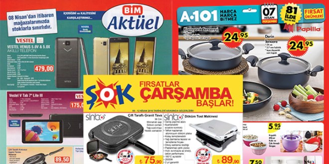 A101, ŞOK ve BİM fırsat ürünleri / 6-12