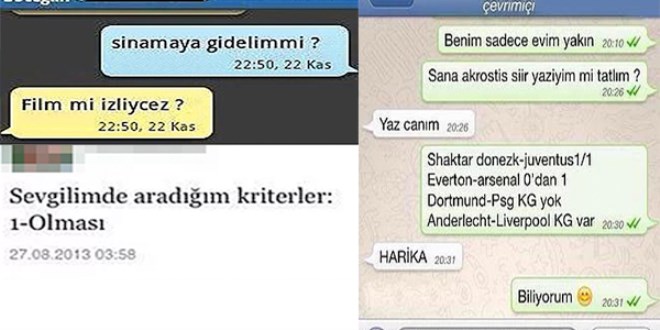 Komik mesajlar