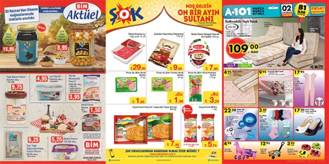 A101, ŞOK ve BİM fırsat ürünleri / 31-07
