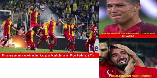 EURO 2016 finali sonrası caps yağdı!
