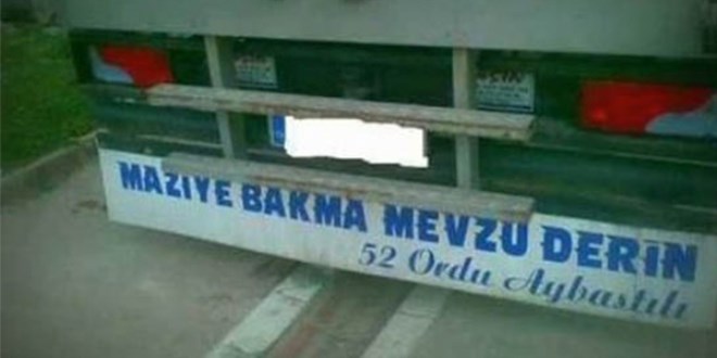 Türkiye'ye özgü araba arkası yazıları!