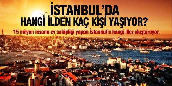 İstanbul'da hangi ilden kaç kişi yaşıyor?