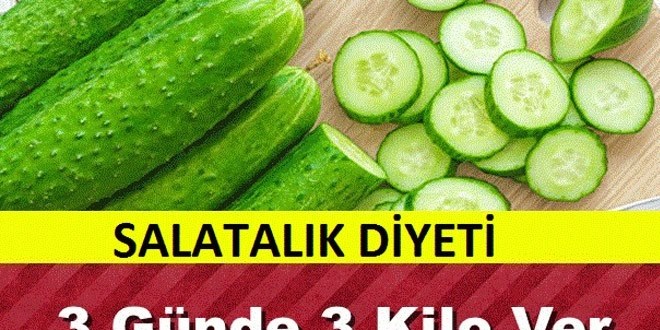 Salatalık diyetiyle 3 günde 3 kilo