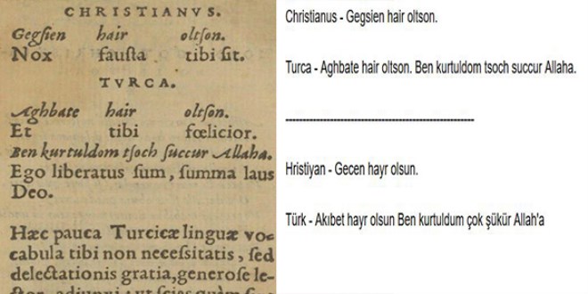 Türkçe'nin 500 yıl önce Latin harfleriyle yazılışı