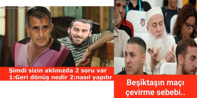Bjk maçı 3-0'dan 3-3 oldu capsler havada uçtu