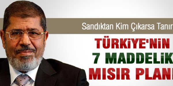 İşte Türkiye'nin 7 maddelik Mısır planı