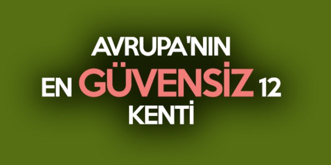 En güvensiz 12 Avrupa kenti