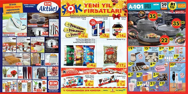 A101, ŞOK ve BİM fırsat ürünleri 27-03