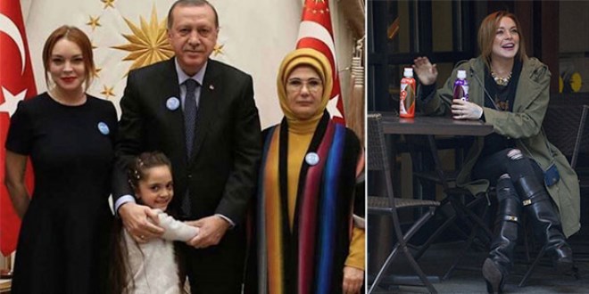 Lindsay Lohan Erdoğan paylaşımıyla kapak attı