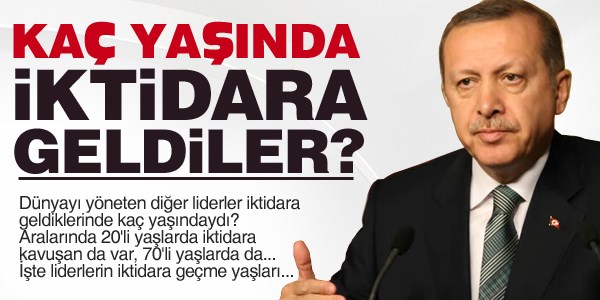 Siyasi liderler iktidara geldiklerinde kaç yaşındaydı?