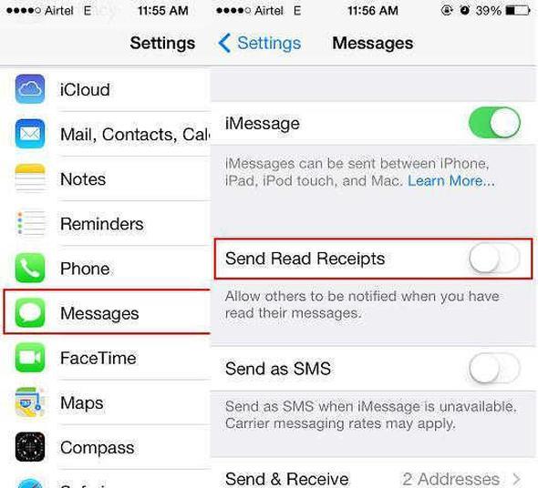 Gönderilen mesajın okunup okunmadığını öğrenmek için iMessage uygulamasını kullanabilirsiniz. Kullanmak için “Okundu Mesajları Gönder” seçeneğini seçmek yeterli.