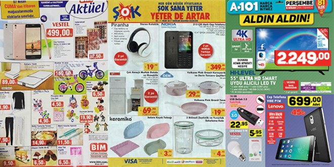 A101, ŞOK ve BİM fırsat ürünleri / 03-10
