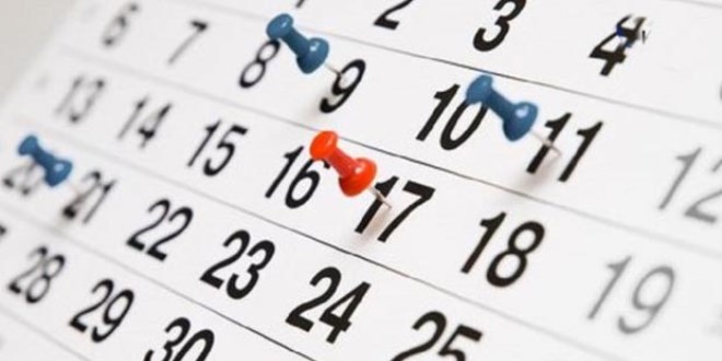 2017'de kalan tatiller hangi günlere geliyor