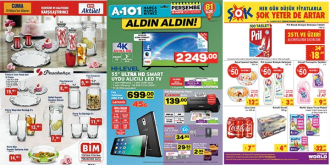 A101, ŞOK ve BİM fırsat ürünleri 17-24