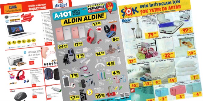 ŞOK, A101 ve BİM Fırsat Ürünleri