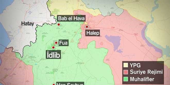 İdlib şehrinin son hali! Haritaya bakın PYD/PKK'yı panikletti