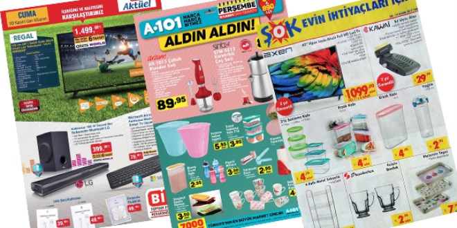ŞOK, A101 ve BİM Fırsat Ürünleri