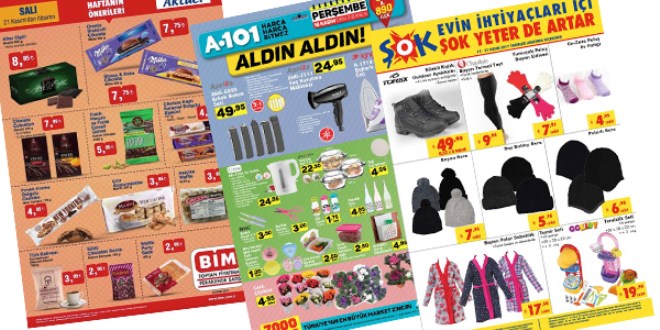 ŞOK, A101 ve BİM Fırsat Ürünleri