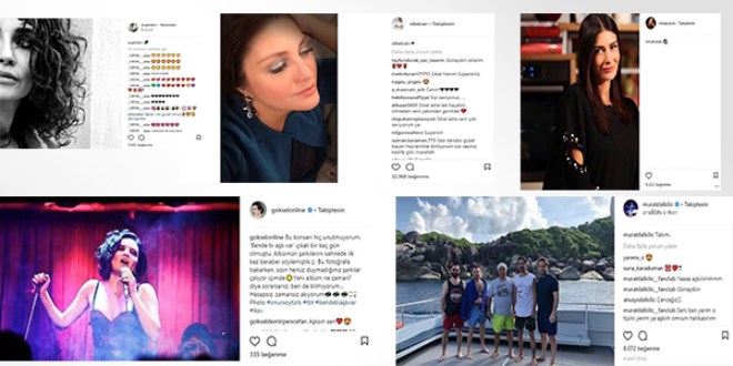 Ünlü isimlerin Instagram paylaşımları