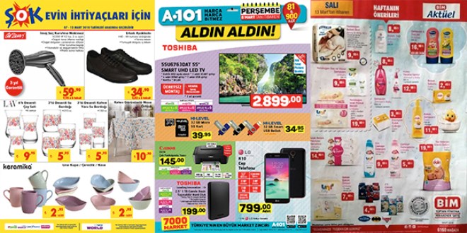 ŞOK, A101 ve BİM Fırsat Ürünleri