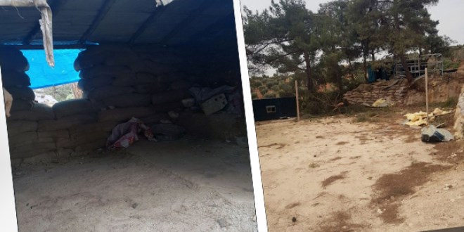 Afrin'de teröristlerce kullanılan eğitim alanı tespit edildi
