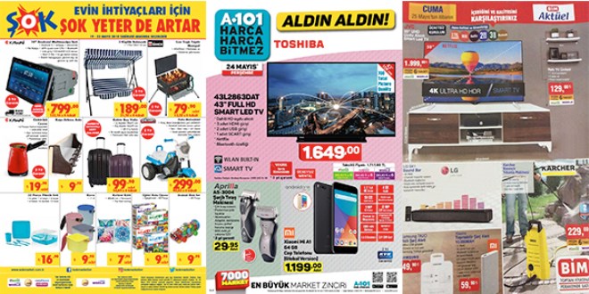 ŞOK, A101 ve BİM Fırsat Ürünleri