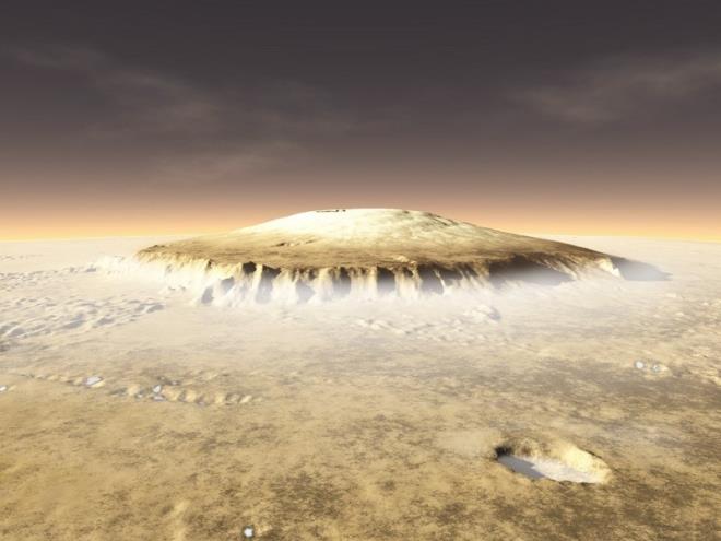 En yüksek dağ nerede?<br>  Dünya’da değil, Mars’ta... Dev volkan Olympus Dağı (Latincede Olympus Mons) güneş sistemindeki ve bilinen evrendeki en yüksek dağdır. 22 km yüksekliğindeki Olympus Dağı Everest’ten üç kat daha yüksek. 624 km genişliğindeki bu dağ Britanya adalarının bulunduğu alanın tamamını kaplayabilir.