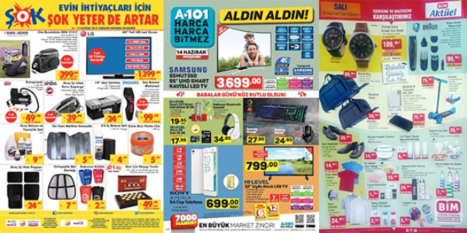 ŞOK, A101 ve BİM Fırsat Ürünleri