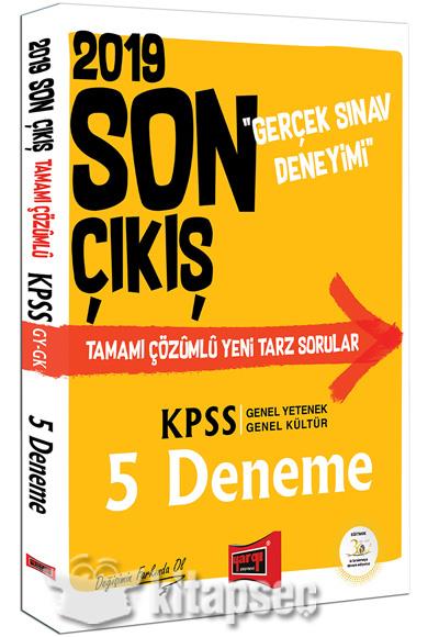 25- KPSS Genel Yetenek Genel Kültür Son Çıkış Tamamı Çözümlü 5 Deneme Yargı Yayınları