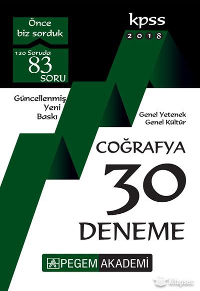 12- KPSS Coğrafya 30 Deneme Pegem Yayıncılık