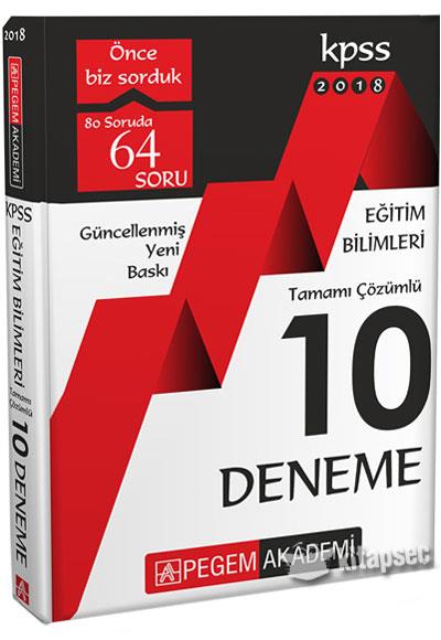 23- KPSS Eğitim Bilimleri Tamamı Çözümlü 10 Deneme Pegem Yayınları