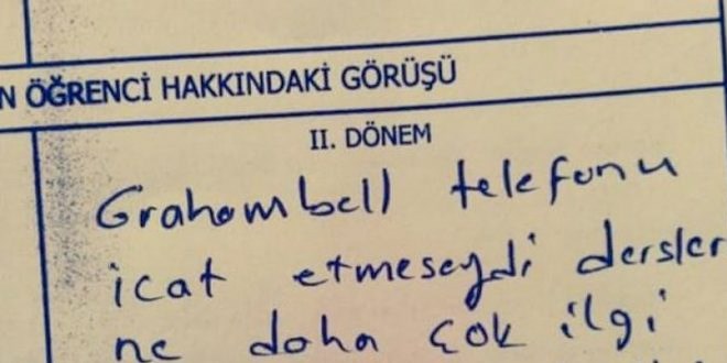 Öğretmenlerin öğrencilerin karnesine yazdıkları notlar şaşırttı