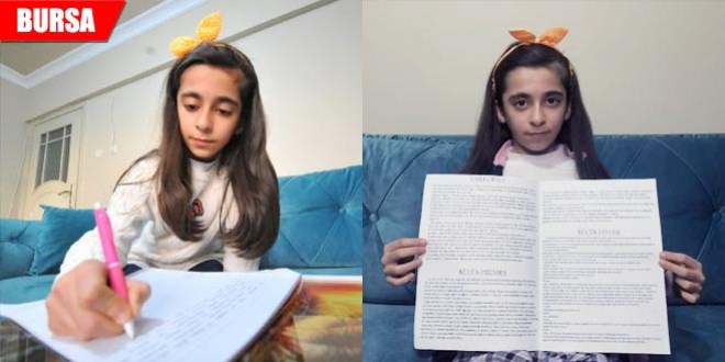 Öğretmeni keşfetti 9 yaşında kitap yazdı