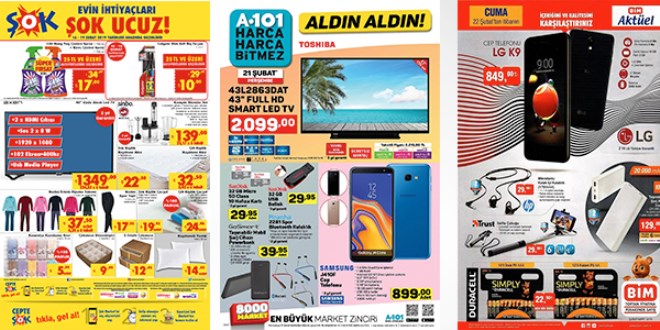 ŞOK, A101 ve BİM Haftasonu Fırsat Ürünleri