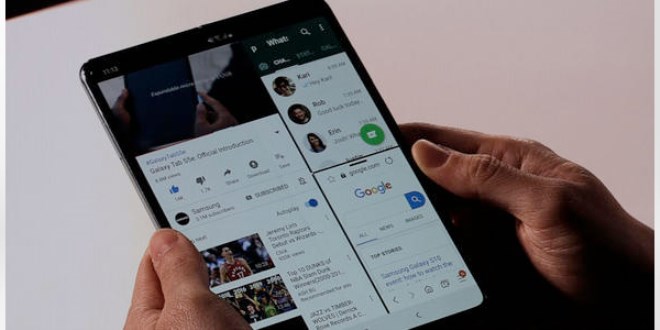 Samsung'dan ekranı katlanabilen telefon geldi