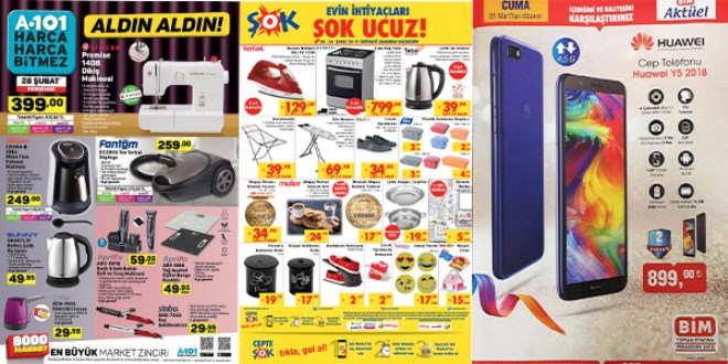 ŞOK, A101 ve BİM Fırsat Ürünleri