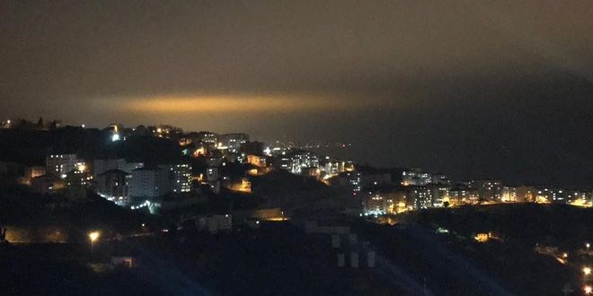 Trabzon'da esrarengiz ışık! UFO mu?