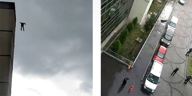 Hastanede dehşet: Ölüme böyle atladı!