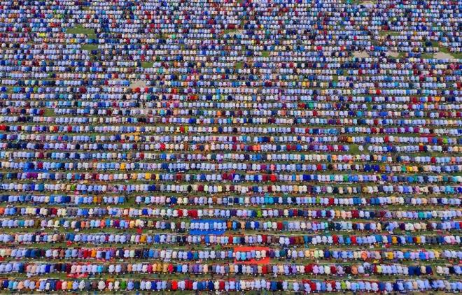En büyük namaz fotoğrafı - Bangladeş
