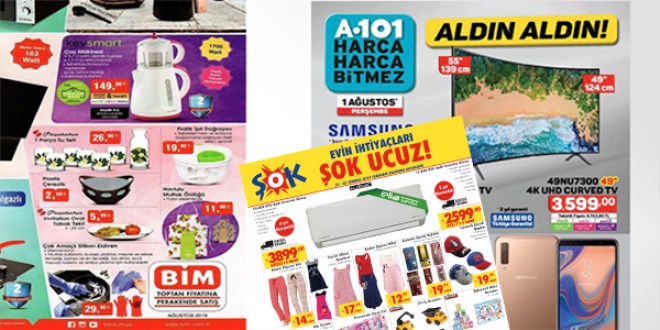 ŞOK,A101 ve BİM fırsat ürünleri (01-08)