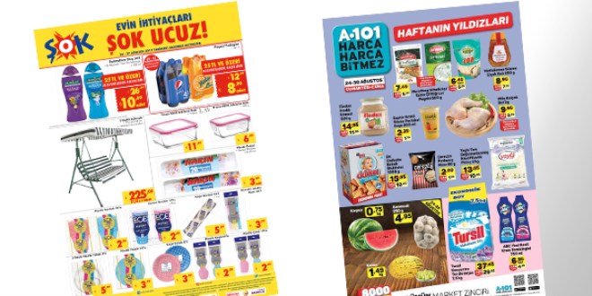 ŞOK, A101 ve BİM hafta sonu fırsat ürünleri (21-28)