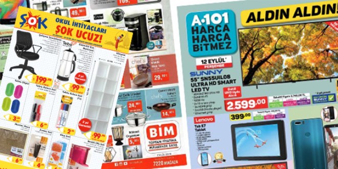 ŞOK, A101 ve BİM fırsat ürünleri (11-18)