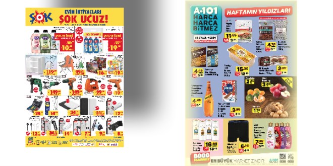 ŞOK, A101 ve BİM hafta sonu fırsat ürünleri (25-02)