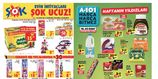 ŞOK, A101 hafta sonu fırsat ürünleri (16-23)