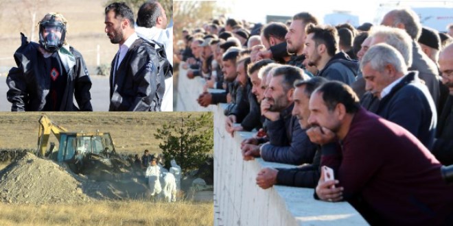 6 metre derinlikteki tek çukura yan yana AFAD ekipleri tarafından gömüldüler!